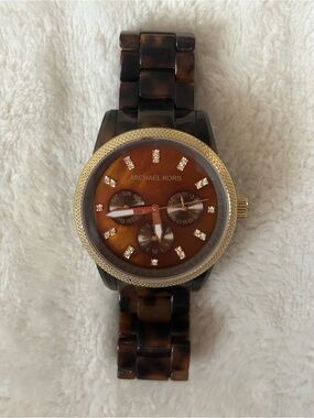 Michael Kors Brown Tortoise and Gold Women'sWatch